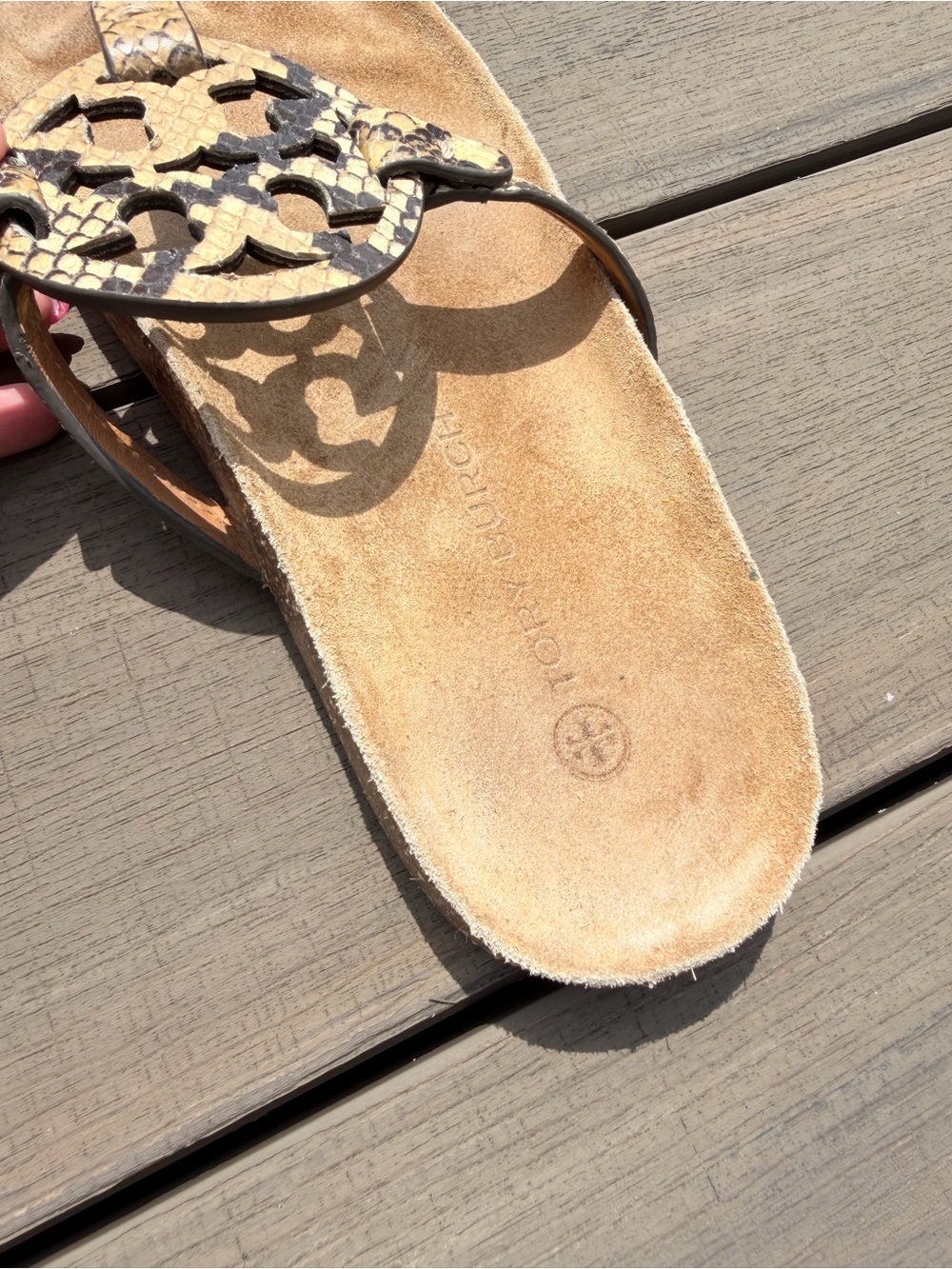 Tory Burch Miller Snake Cloud Sandals Slides Flip Flops Women’s Size 9.5 Sandal - Picture 5 of 9